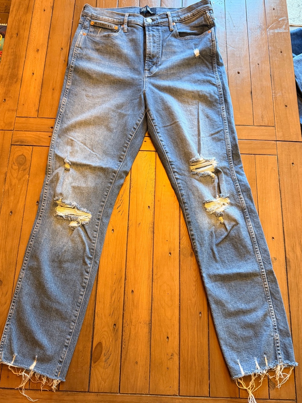 GAP Blue High-Rise Vintage Slim Denim Jeans 12/31 Extra Long